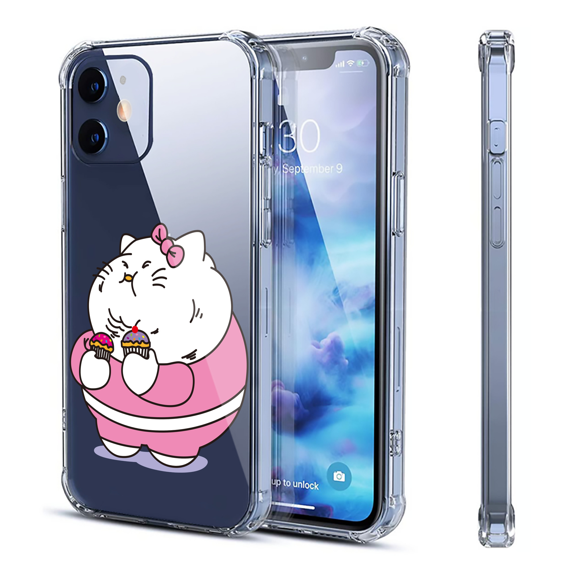 （画像用） Hello Kitty ハローキティ 【iPhone 12シリーズ対応】透明スマホケース（クリアソフトケース）